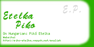 etelka piko business card